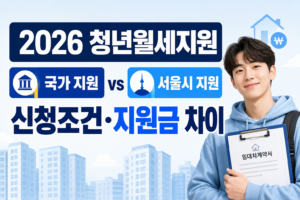 2026 청년월세지원 국가 지원과 서울시 지원 신청조건 및 지원금 차이