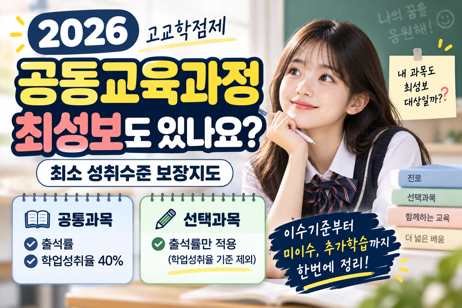 2026 공동교육과정도 최소 성취수준 보장지도 받을까? 고교학점제 이수기준 총정리