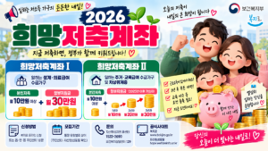 2026 희망저축계좌 신청방법｜월 10만원 저축하면 정부지원금 최대 월 30만원
