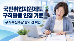 국민취업지원제도 구직활동 인정 기준