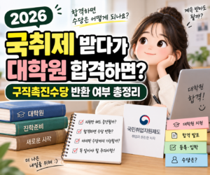 2026 국취제 받다가 대학원 합격하면? 구직촉진수당 반환 여부 총정리 4 2026 국취제 받다가 대학원 합격하면? 구직촉진수당 반환 여부 총정리