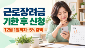 근로장려금 기한 후 신청방법 | 12월 1일까지, 5% 감액 꼭 확인 4 근로장려금 기한 후 12월1일까지 신청
