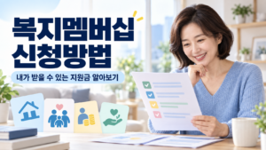복지맴버십 신청방법 내가 받을 수 있는 지원금 자동으로 안내받는 법