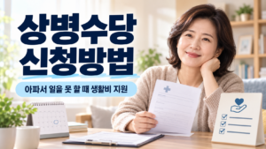 상병수당 신청방법 아파서 일을 못 할때
