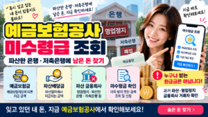예금보험공사 미수령금 조회방법｜파산한 은행·저축은행에 남은 돈 찾기