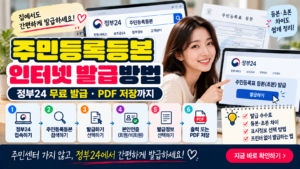 주민등록등본 인터넷 발급방법｜정부24 무료 발급·PDF 저장까지
