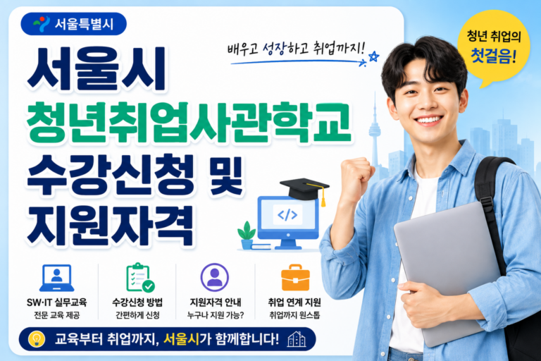 서울시 청년취업사관학교 새싹(SeSAC) 수강신청 및 지원자격
