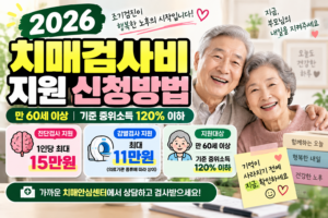 치매검사비 지원 신청방법｜치매 진단·감별검사 비용 지원 대상