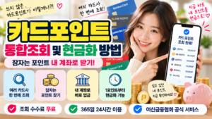 카드포인트 통합조회 및 현금화 방법｜잠자는 포인트 내 계좌로 받기